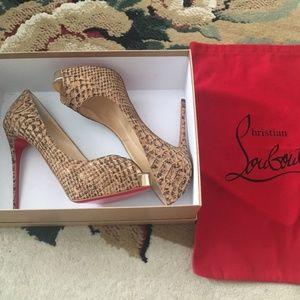 New! Christian Louboutin New Very Prive 120 Cork